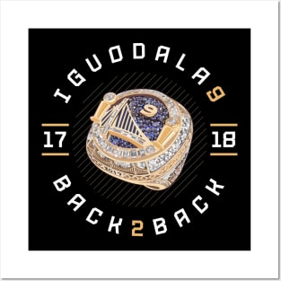 Andre Iguodala 9 Back 2 Back Championship Ring 2017-18 Posters and Art